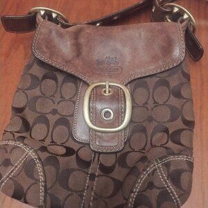Brown Coach Crossbody Bag 9x10